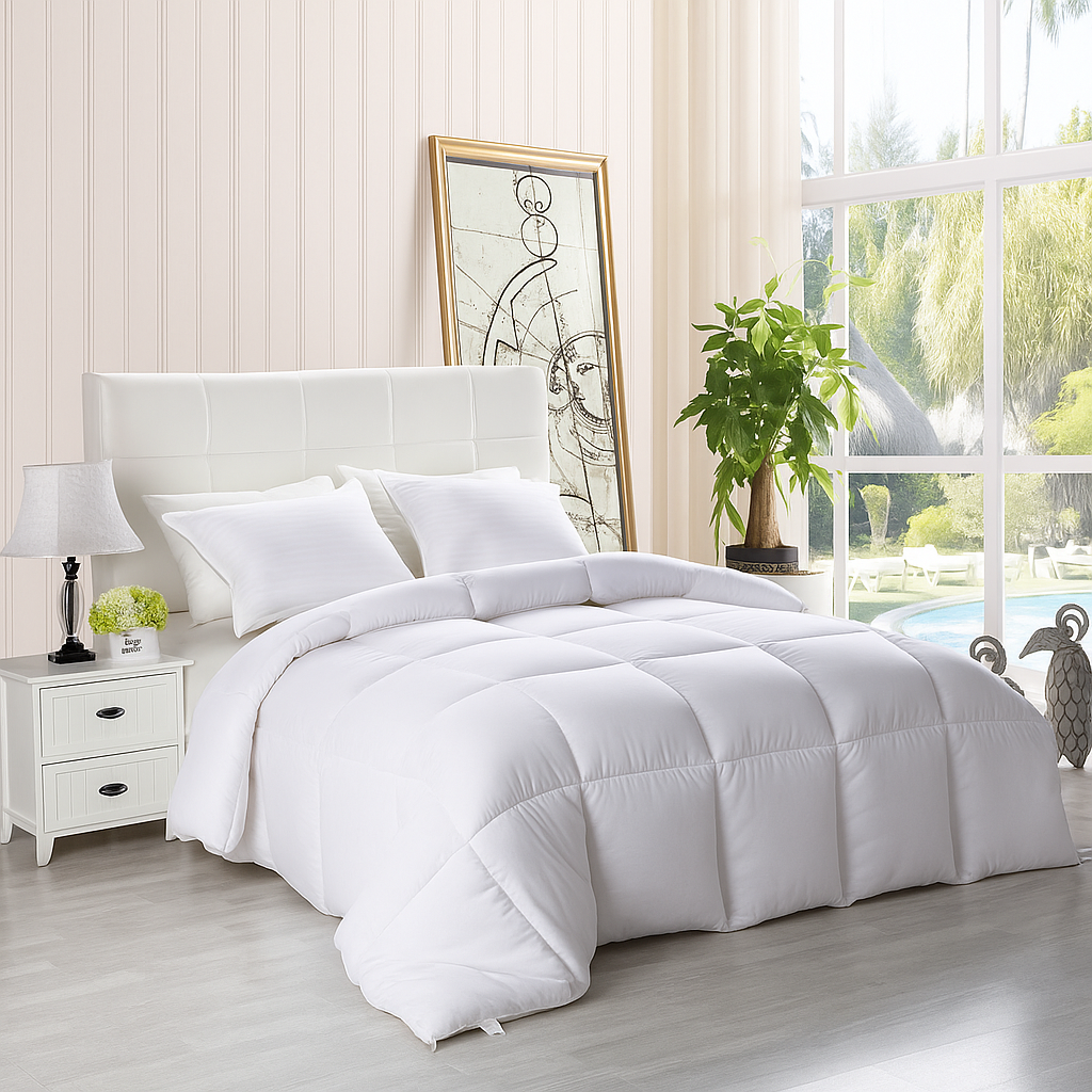 Premium Box Stitched Microfiber Duvet - 100% Virgin Hollowfiber Filled