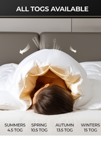 Premium Box Stitched Microfiber Duvet - 100% Virgin Hollowfiber Filled